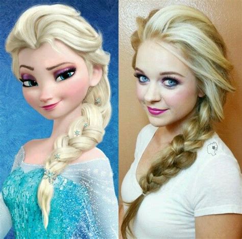 Elsa, Frozen | Elsa hair, Princess hairstyles, Disney princess makeup