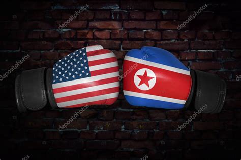 Un Combate De Boxeo Confrontación Entre Estados Unidos Y Corea Del