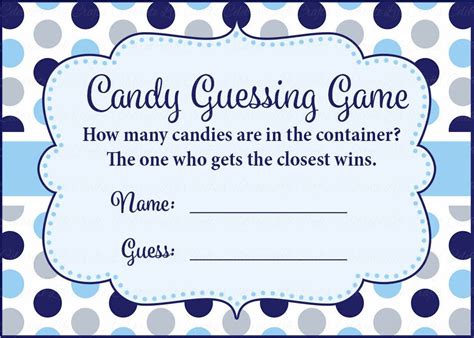 Template Free Printable Guess How Many Candies Printable And