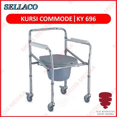 Jual Kursi Toilet BAB Commode Chair Dengan Roda Kloset Bongkar Pasang