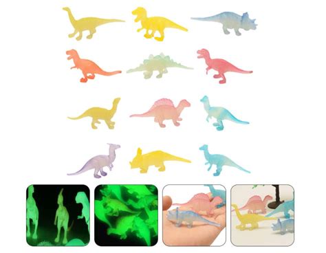 Mini Dinosaur Figures Toys Glow In The Dark Small Plastic Dinosaur Toy