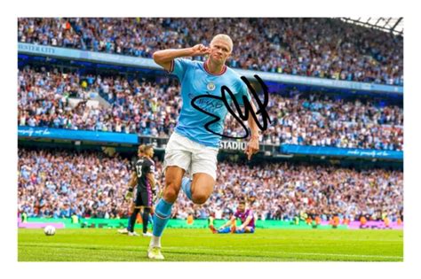 Erling Haaland Manchester City Signed A4 Autograph Photo Print £699