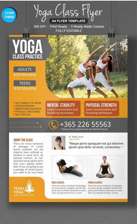 Yoga Flyer Template Postermywall 48 Off Vsyamebel Shop