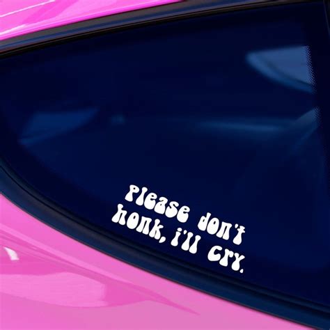 Car Bumper Stickers Dont Honk At Me Etsy