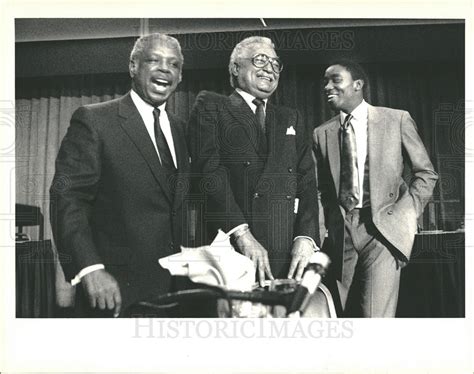 1987 Coleman Alexander Young Detroit Mayor - Historic Images