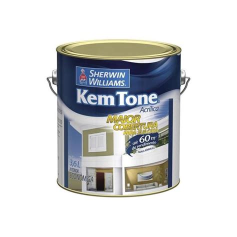 Tinta Acrílica Kem Tone Marfim 3 6 Litros Sherwin Williams Tinta