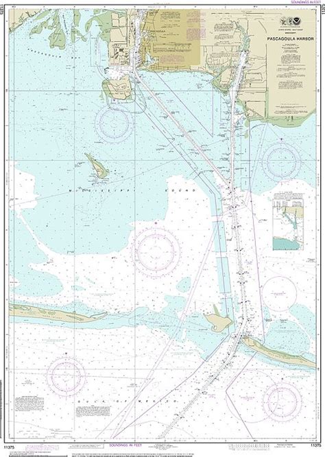 Pascagoula Harbor Nautical Chart 11375 By John Gernatt Nautical Chart Pascagoula Noaa