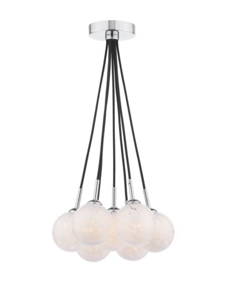 Dar Lighting Elp Elpis Light Cluster Pendant Polished Chrome