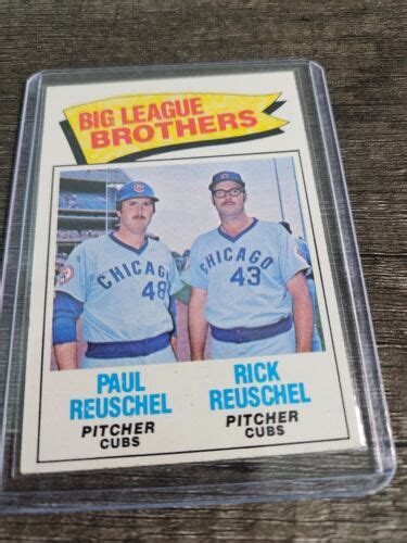 1977 Topps Big League Brothers 634 Rick Reuschel Paul Reuschel RC