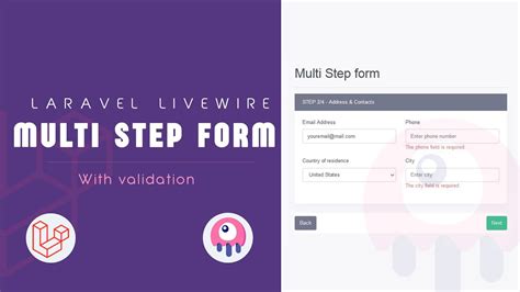 Multi Step Form Using Laravel Livewire Youtube