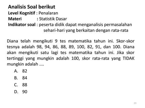 Contoh Soal Hots Sd Kelas Berbagai Contoh