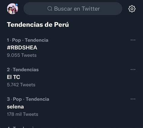 ECLP Perú on Twitter RBDSHEA ya es 1 en tendencias Perú y todavía