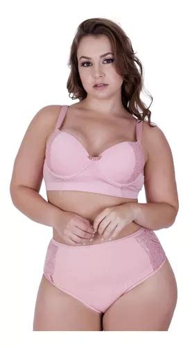 Kit Conjuntos Refor Ados Plus Size Conforto Lingerie Luxo