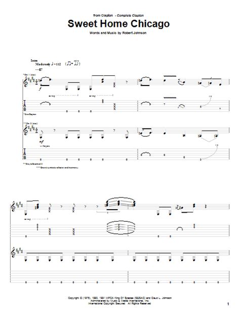 Sweet Home Chicago By Eric Clapton Guitar Tab Guitar Instructor