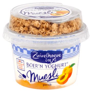 Zuivelhoeve Boer N Yoghurt Muesli Perzik 170g Bestellen Zuivel