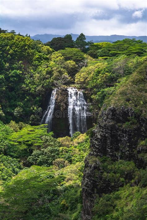 Opaekaa Falls In Wailua State Park Kauai Hawaii Stock Photo Image