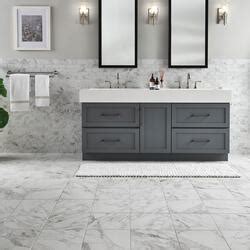 Mohawk CleanProtect Point Park Bianco Marble 12 X 12 Porcelain Floor