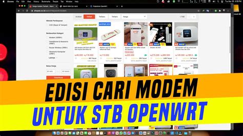 Rekomendasi Modem Murah Terbaik Untuk STB OpenWRT YouTube