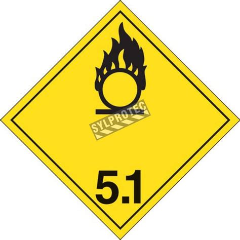 Oxidizers Class 51 Placard 10 34 In X 10 34 In