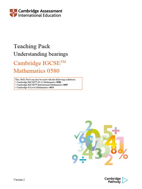 0580 Teaching Pack Understanding Bearings v2 | PDF | Trigonometric Functions | Triangle