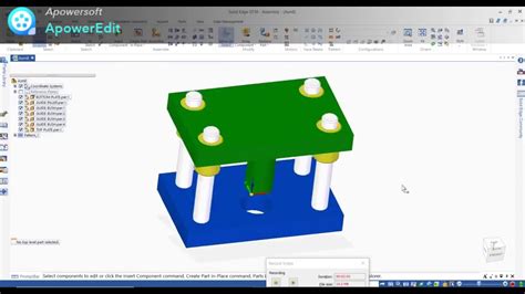 Press Tool Assembly Parts Modelling And Assembly Solid Edge Press