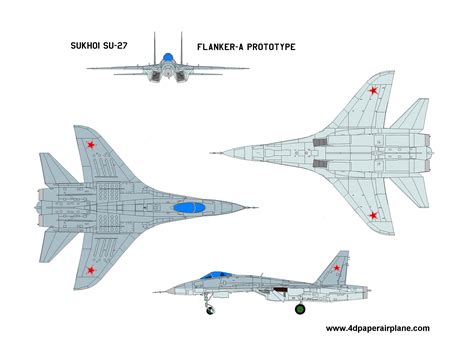 Sukhoi Su Flanker A Paper Airplane Models Paper Airplane Template