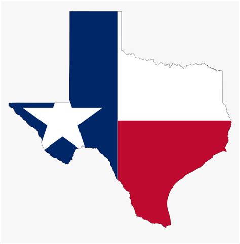 Texas Flag State Shape, HD Png Download - kindpng