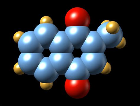 Vitamin K3 Molecular Model Photograph By Dr Mark J Winter Fine Art America