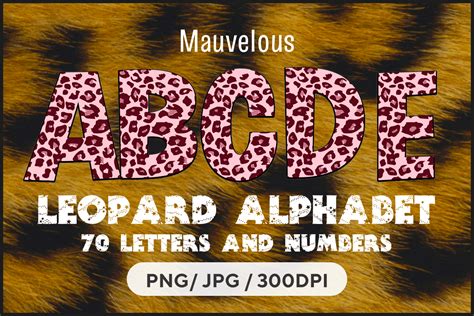 Mauvelous Leopard Alphabet Graphic By Fromporto Creative Fabrica