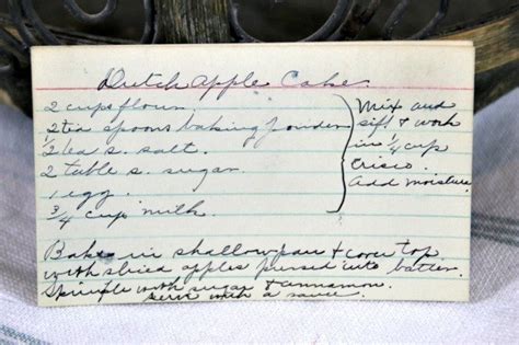 Dutch Apple Cake - Vintage Recipe Project