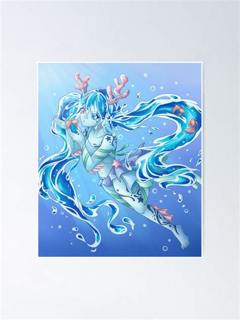 "Ocean Anime Girl" Poster for Sale by PointlessBlcny | Redbubble