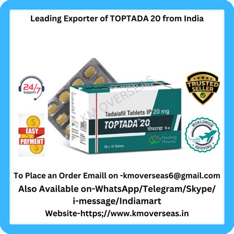 Toptada Mg Tadalafil Tablets At Rs Stripe Erectile Dysfunction