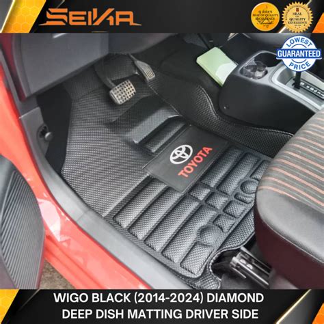 Toyota Wigo 2012 2023 Diamond Deep Dish 5D Floor Matting Includes 2pcs