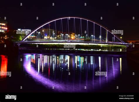 Des Moines, Iowa- October 22, 2022: Des Moines Skyline at Night Stock ...