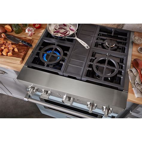 KitchenAid 4.1 Cu. Ft. Freestanding Gas Range with True Convection in ...