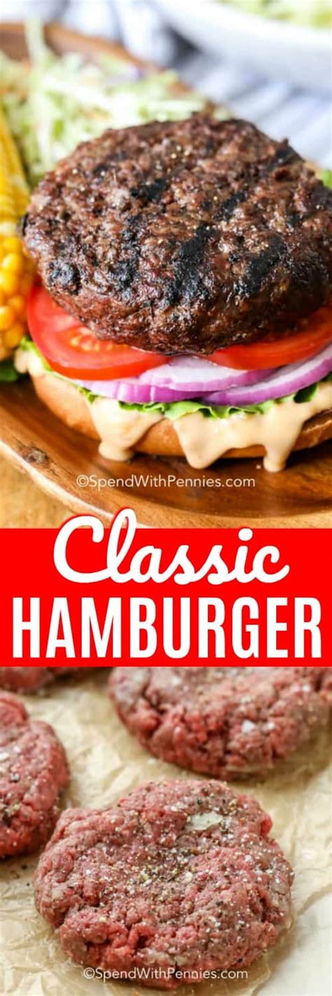 Classic Hamburger Recipe - Spend With Pennies