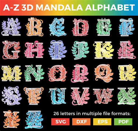 Full A-Z Alphabet - 3D Layered Alphabet SVGs – Craft with Sarah