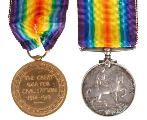 Two World War I Australian service medals, circa 1918 presented ...