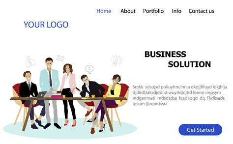 Business Solution Service Landing Page By 09910190 Thehungryjpeg