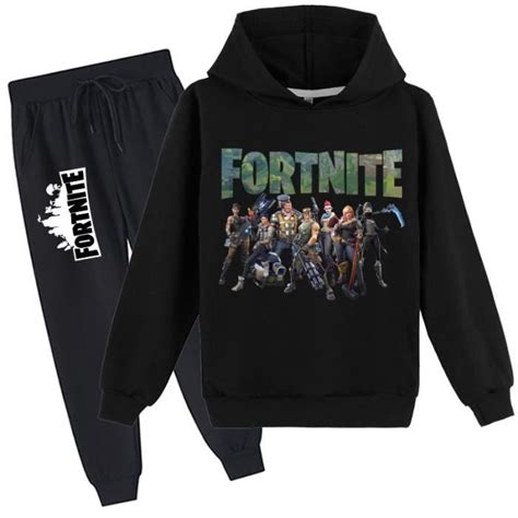 Fortnite Enfants Sweatshirt Et Pantalon Jogging Noir Cdiscount Pr T