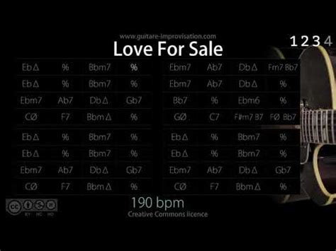 Love For Sale Jazz Swing Feel Bpm Backing Track Youtube