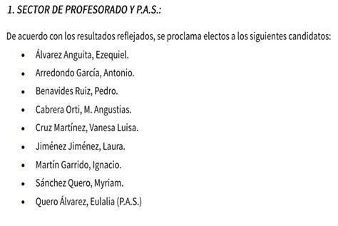 Proclamación de representantes electos al Consejo Escolar IES Fray