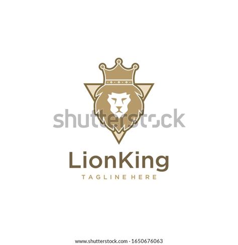 Creative Lion Crown Logo Design Vector Stock Vector (Royalty Free ...