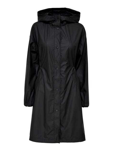 Long Rain Jacket Black Only®