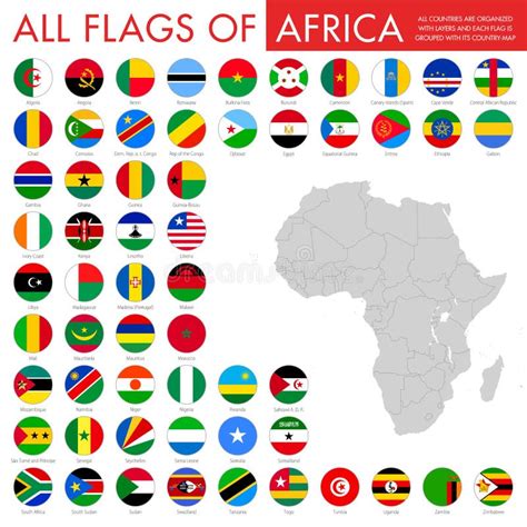 African Flags Stock Vector Illustration Of Countries