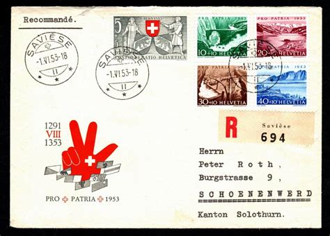 1953 Pro Patria R FDC Illustriert Brief P2 SBK 350 Kaufen Auf Ricardo