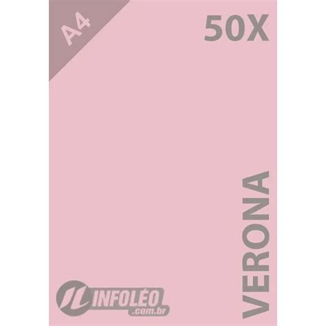 50 Folhas Papel Color Plus Verona Rosa Bebê A4 180g Submarino