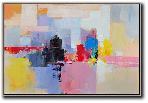 Horizontal Abstract Landscape Art living room canvas art