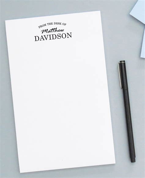 Personalized Professional Notepad Personalized From The Desk Of