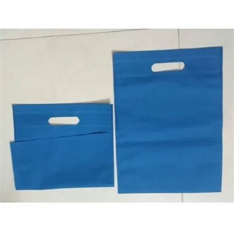 Blue D Cut Non Woven Carry Bag 12x15 Inch Lxw At ₹ 2 8 Piece In Mumbai